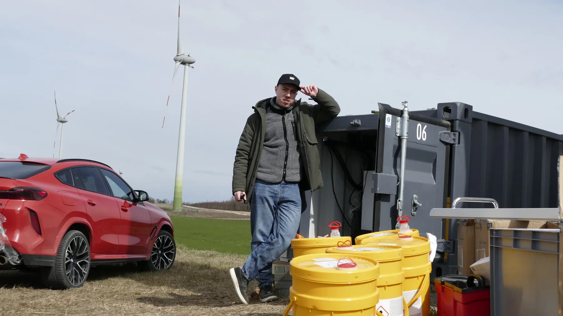 Wind-energy site with commissioned ASIC heat-transfer equipment