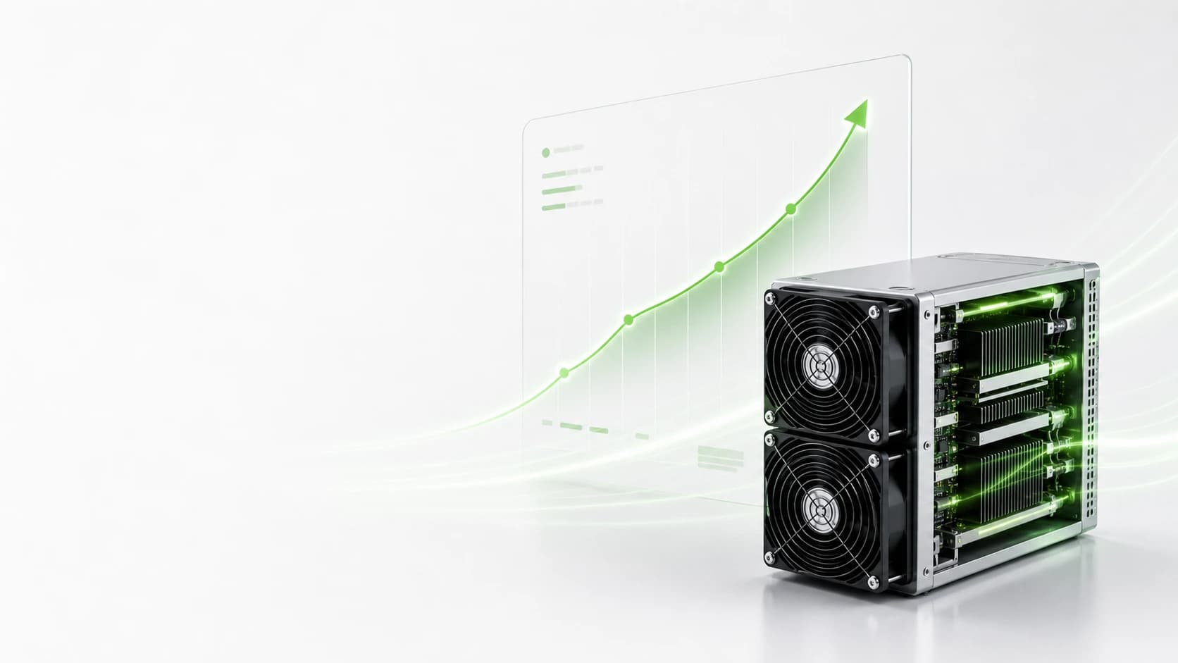 ASIC miner performance tuning with rising green efficiency graph