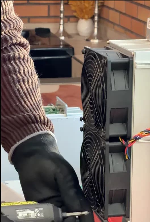 ASIC control board undergoing repair