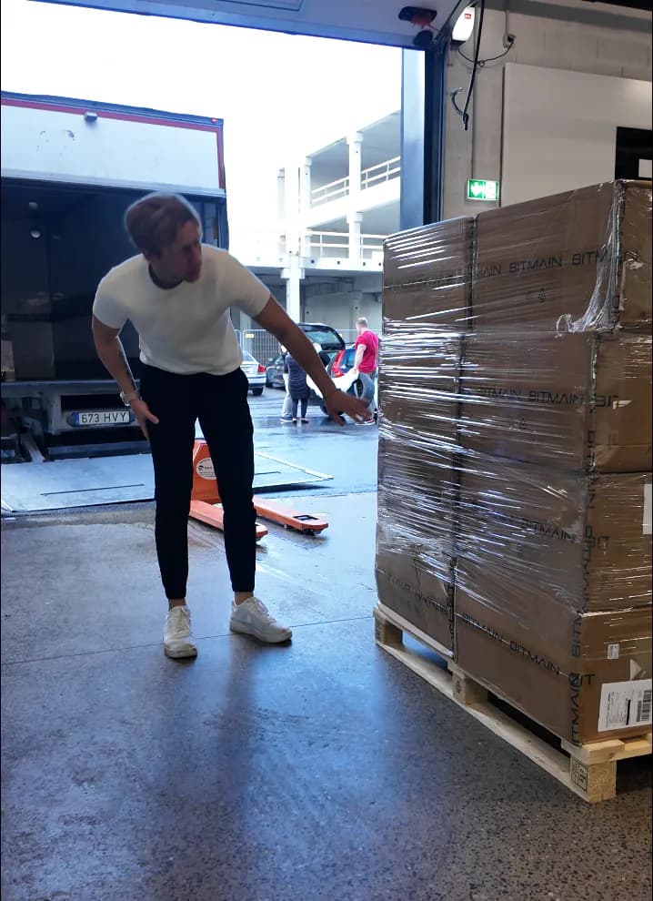 ASIC hardware being received in an office