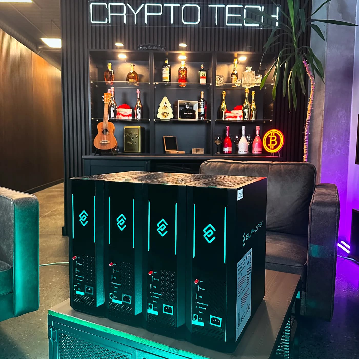 Elphapex ASIC miners presented at the team office