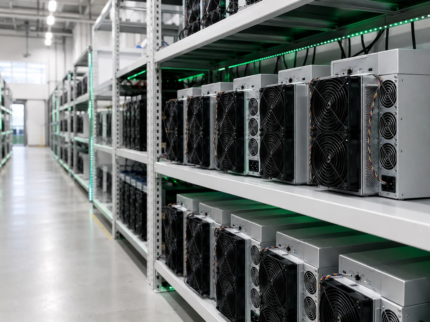ASIC miners prepared for inventory, hosting and infrastructure deployment